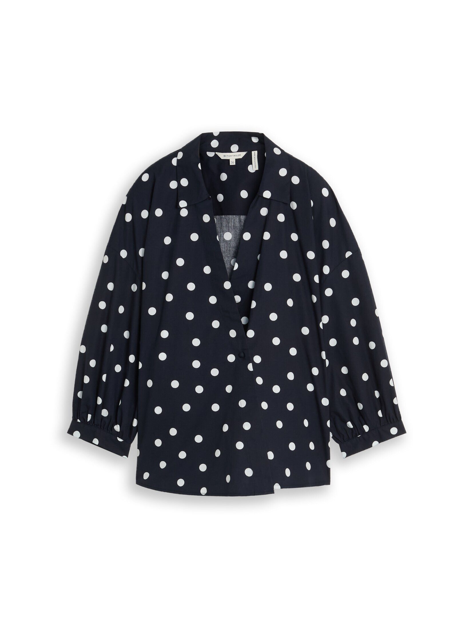 TOM TAILOR Langarmbluse Blusen & Shirts Loose Fit Wickelbluse