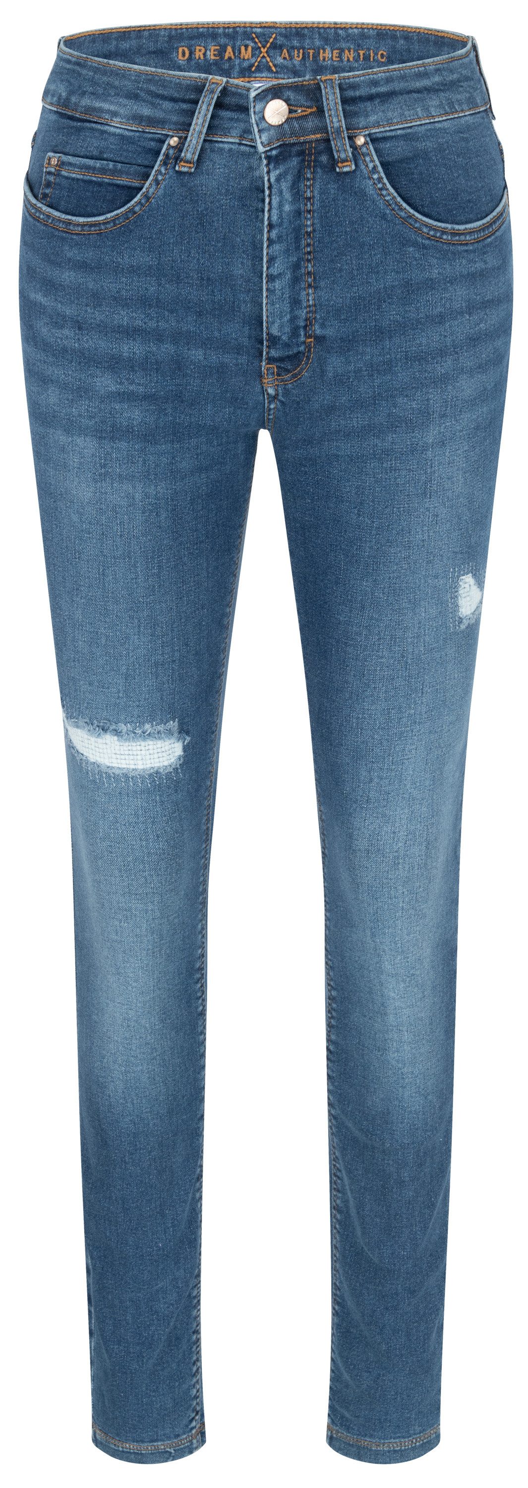 MAC Stretch-Jeans MAC DREAM SKINNY vintage destroyed blue 5457-90-0358 D542