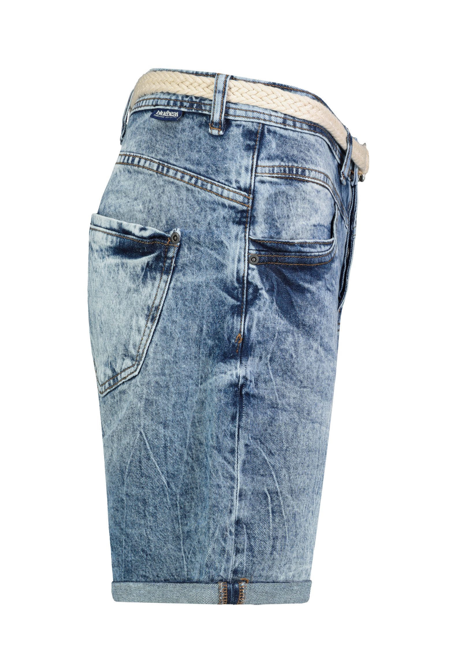 SUBLEVEL Bermudas Damen Jeans Shorts Bermuda Kurze Hose Short Denim 5- Pocket Sommer