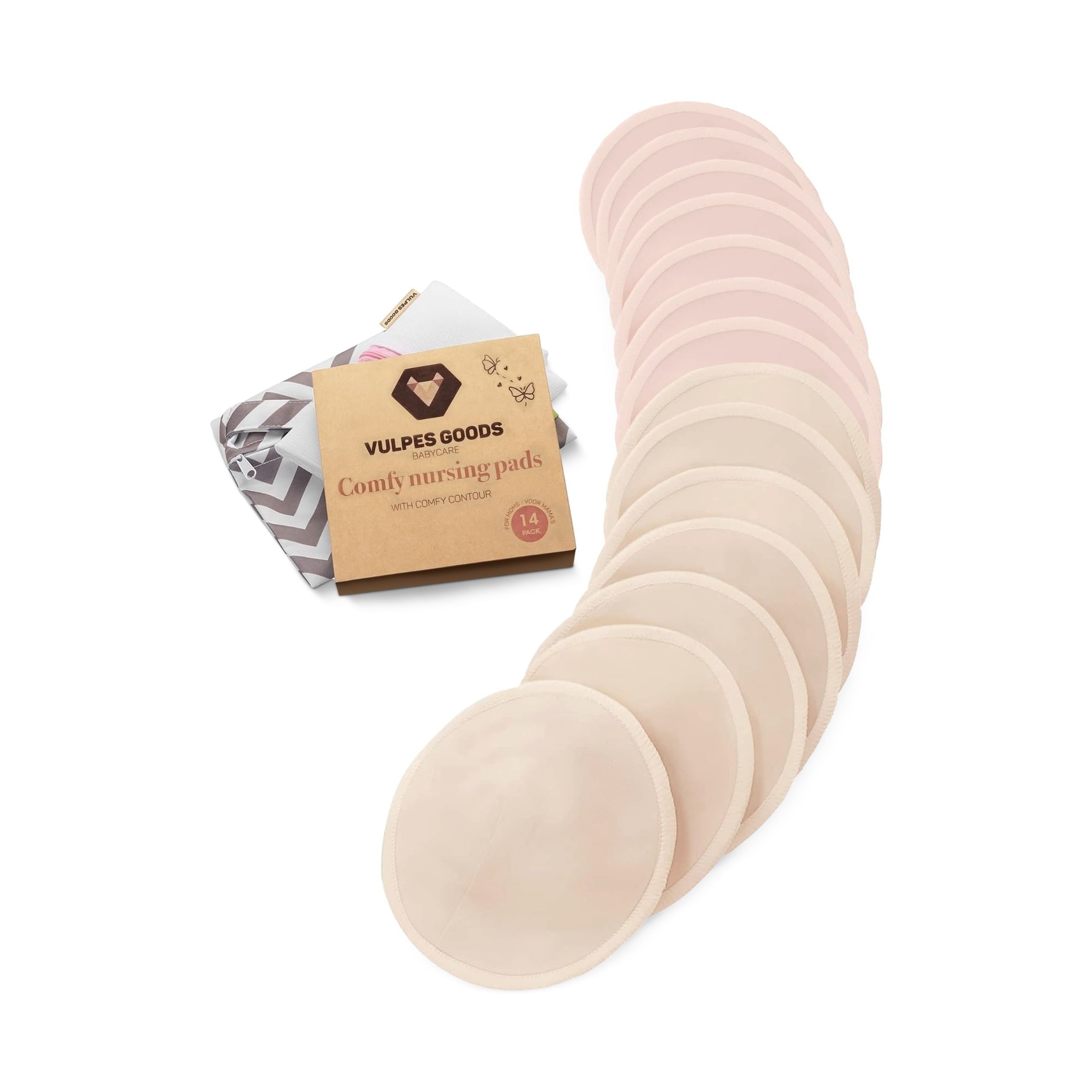 Vulpes Goods BH-Stilleinlagen BabyCare, 14-St., waschbar und wiederverwendbar