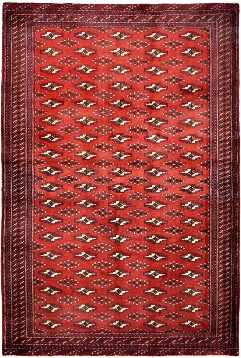 Orientteppich Turkaman 129x201 Handgeknüpfter Orientteppich / Perserteppich, Nain Trading, rechteckig, Höhe: 6 mm
