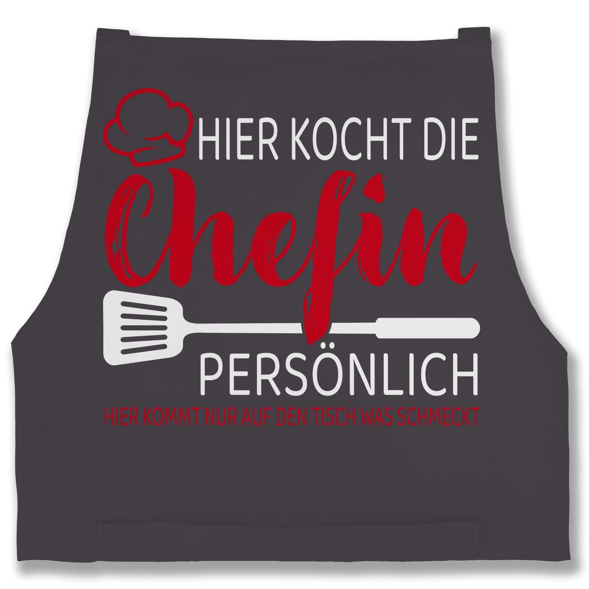 Shirtracer Kochschürze Hier kocht die Chefin persönlich I Geschenk Frauen Lustig I Köchin I H, (1-tlg), Kochschürze Damen Frauen