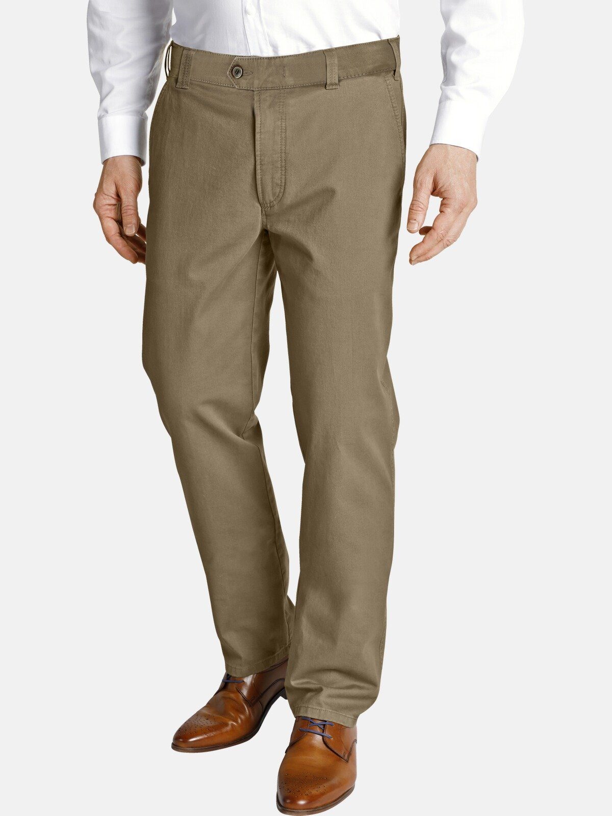 Charles Colby Stoffhose AURELIUS mit hohem Tragekomfort beige