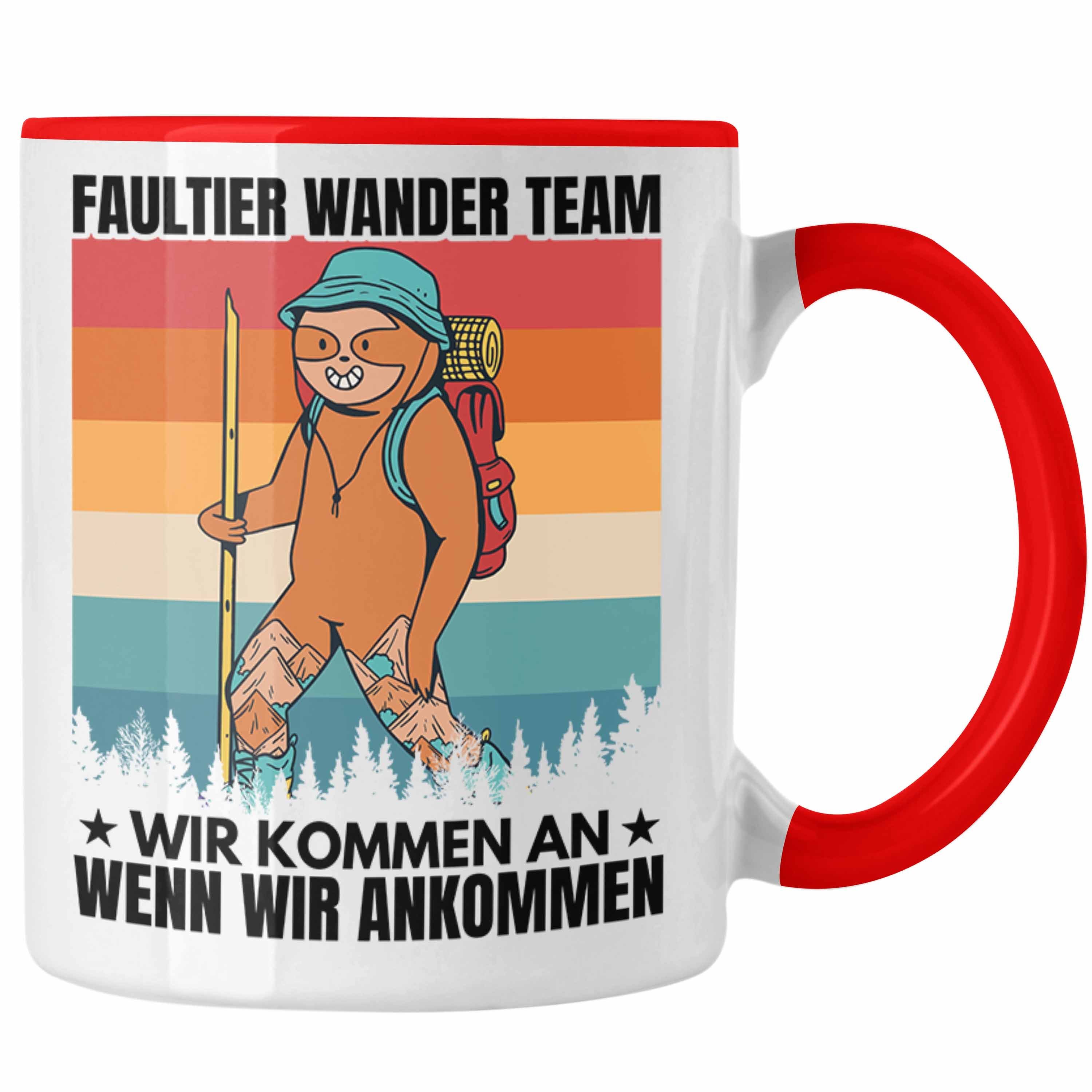 Rot Faultier Trendation Geschenk Faultier Team Geschenke Tasse Wander Gessch Tasse - Trendation Wander