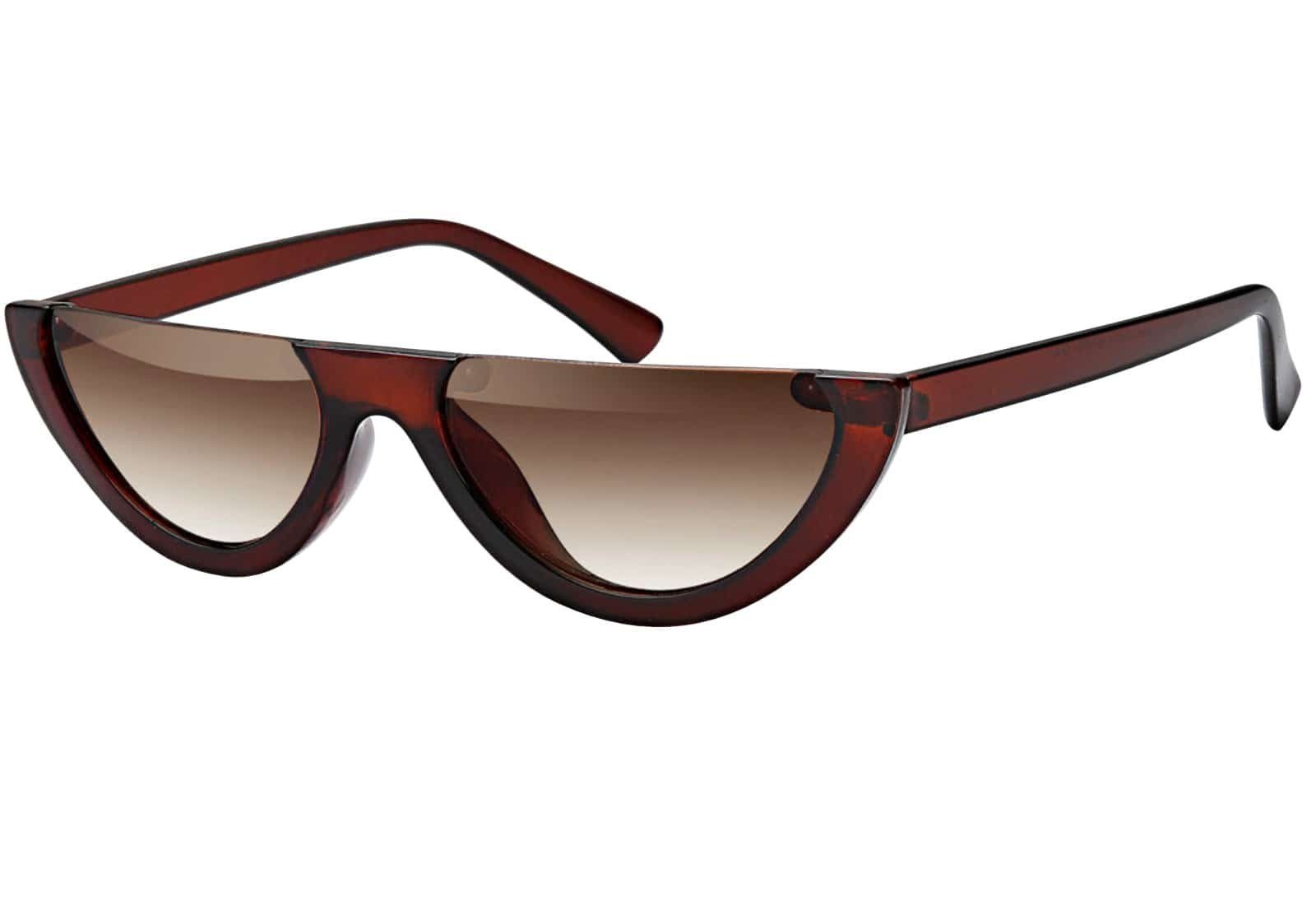 BEZLIT EYEWEAR Retrosonnenbrille Rundglas Designer Damen Sonnenbrille (1-St) mit schwarz und braunen Linsen mehr