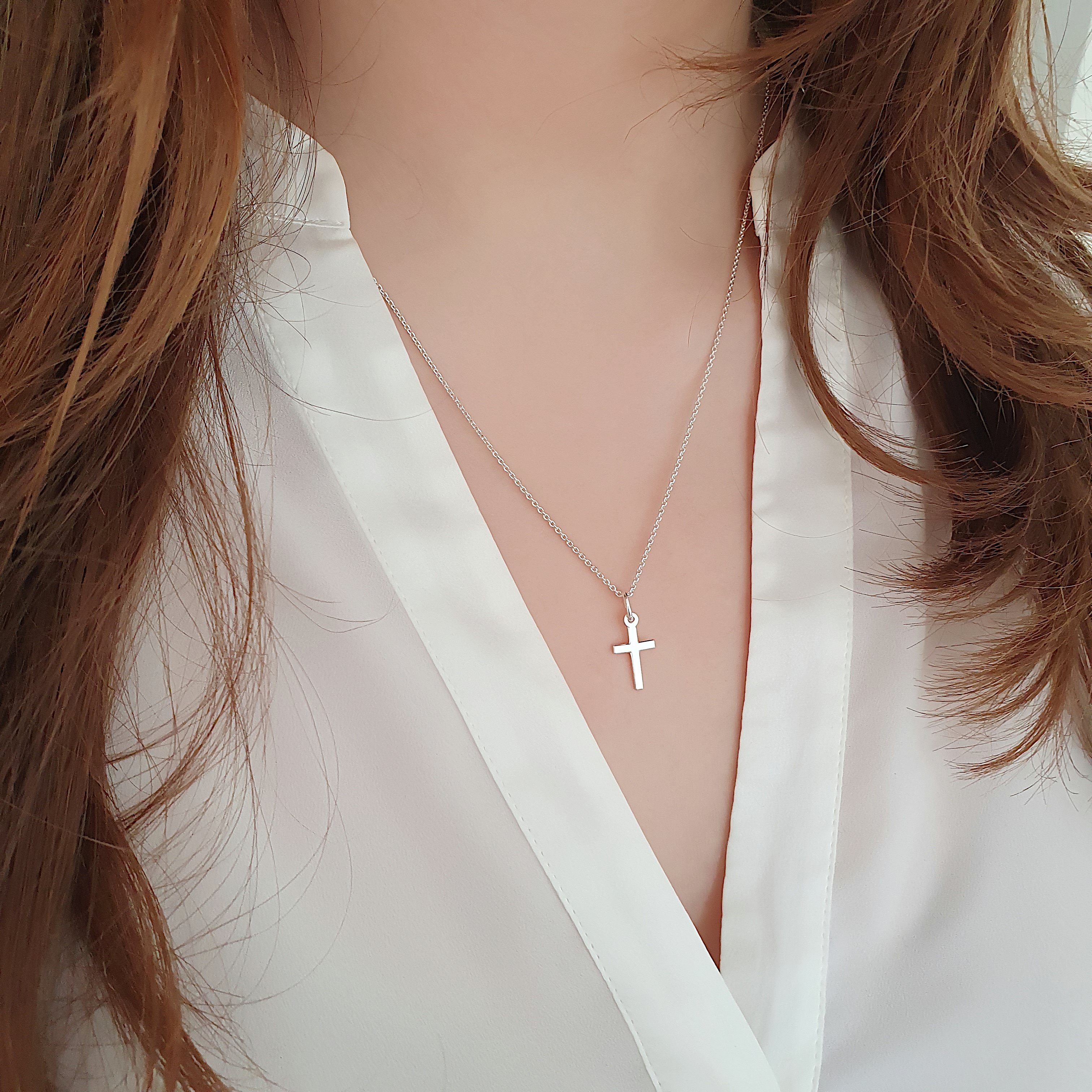 SCHOSCHON Kette mit Anhänger Halskette Kreuz günstig online kaufen