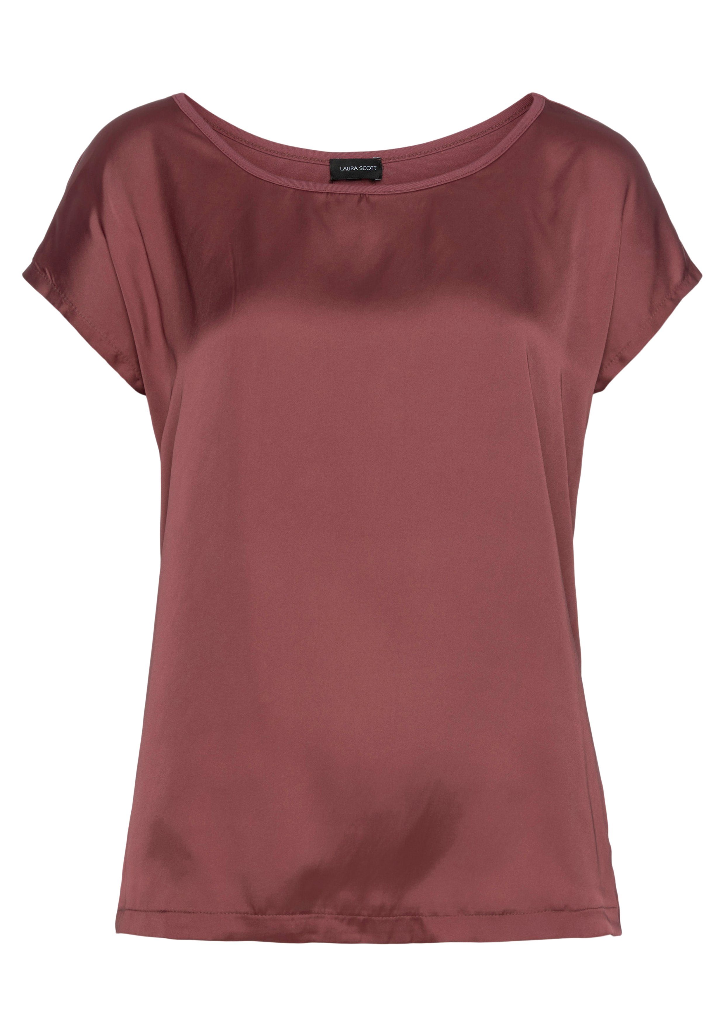 Laura Scott Shirtbluse aus Satin und Jersey