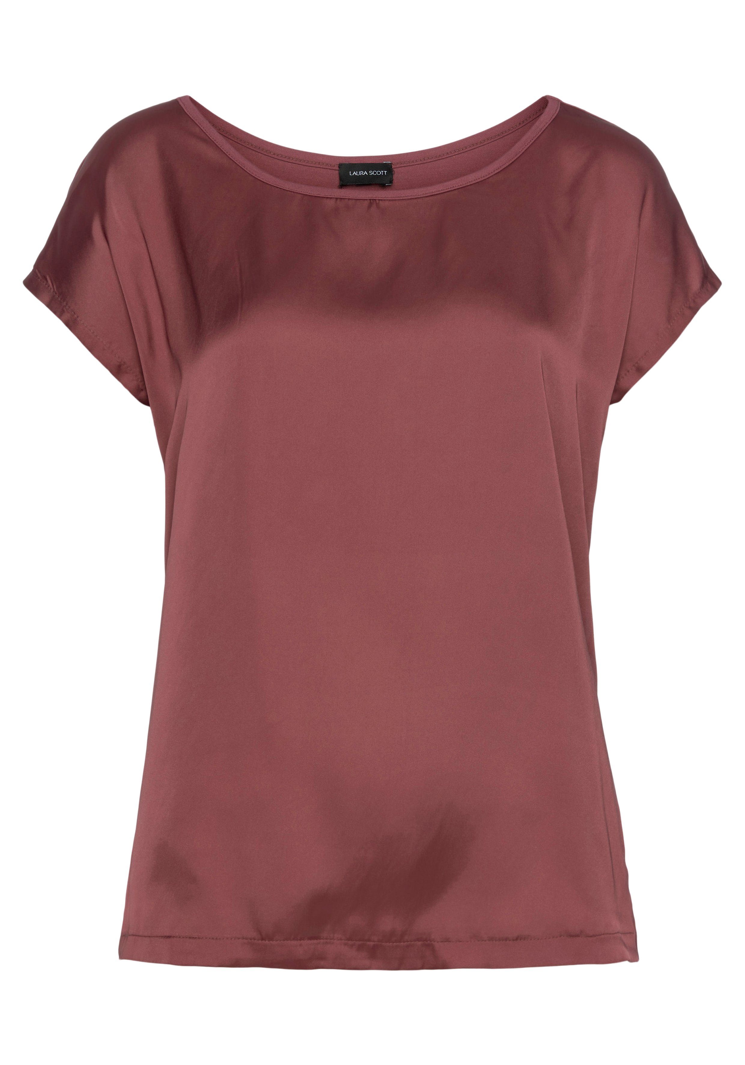 aus Laura - Scott NEUE Satin KOLLEKTION kirschbraun Shirtbluse Jersey und