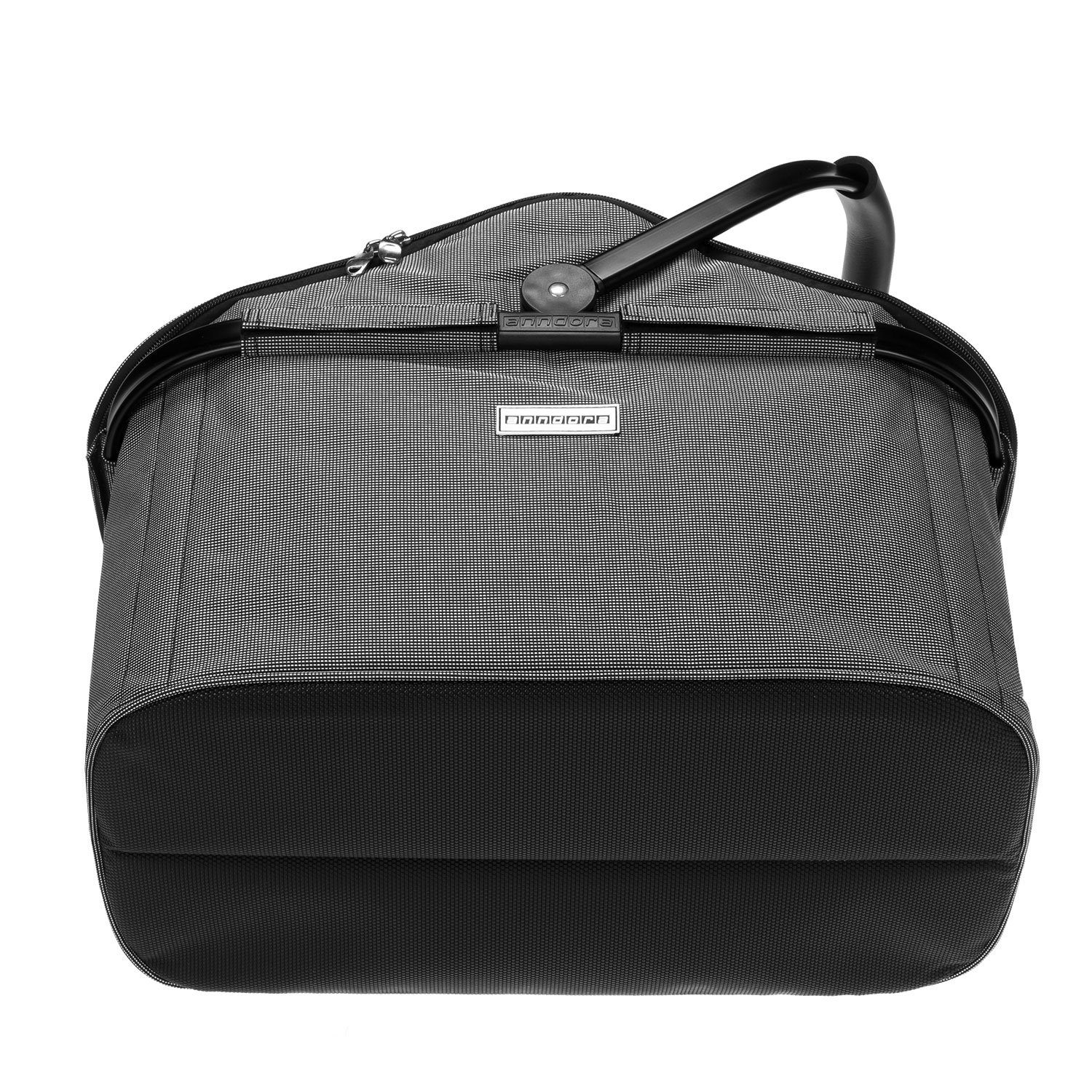 anndora Einkaufskorb thermo Shopper Kühlkorb mit Kühlakkus, 25 l, isolierter Deckel - 3 Kühlakkus - leichter stabiler Alurahmen