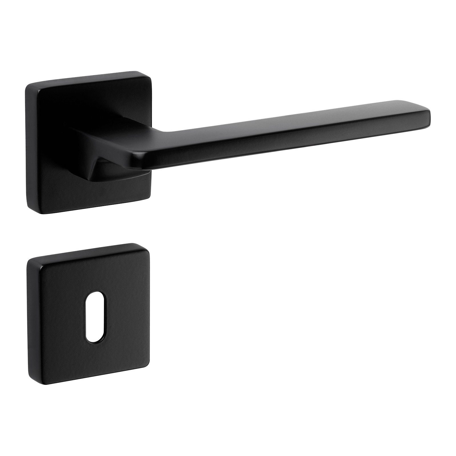 SO-TECH® Türbeschlag Türgarnitur ADAMO schwarz matt für Buntbart, Profilzylinder oder Bad (1 St)