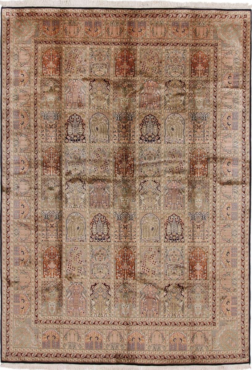 Seidenteppich Kaschmir Seide 169x241 Handgeknüpfter Orientteppich, Nain Trading, rechteckig, Höhe: 4 mm