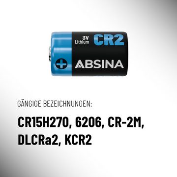 ABSINA 4x CR2 3V Lithium Batterie für Kamera, Fotoapparat, auslaufsicher Batterie, (1 St)