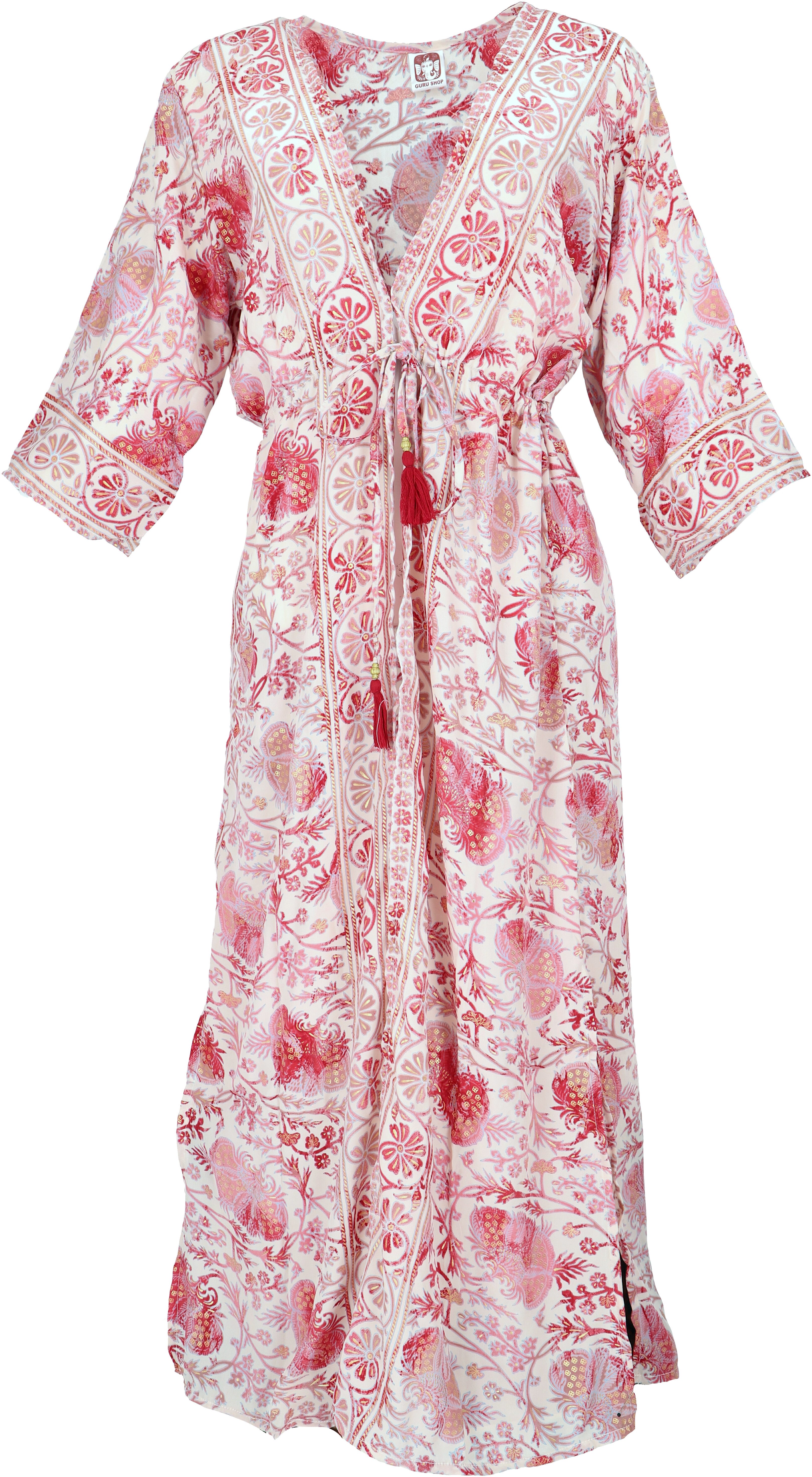 Guru-Shop Kimono Kimonokleid, seidig glänzender Boho günstig online kaufen