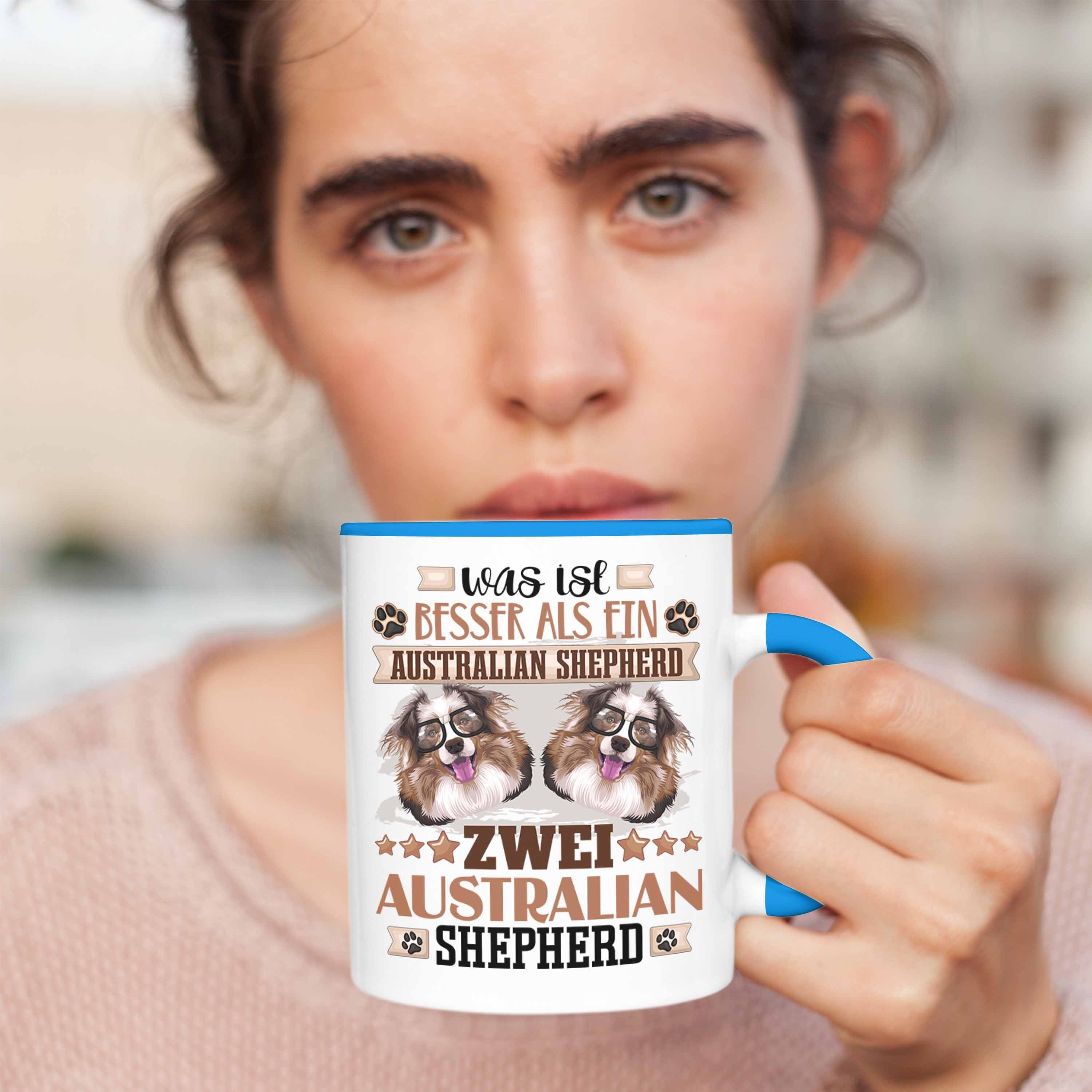 Australian Besitzer Lustiger Geschenk Geschenkid Spruch Tasse Blau Trendation Shepherd Tasse