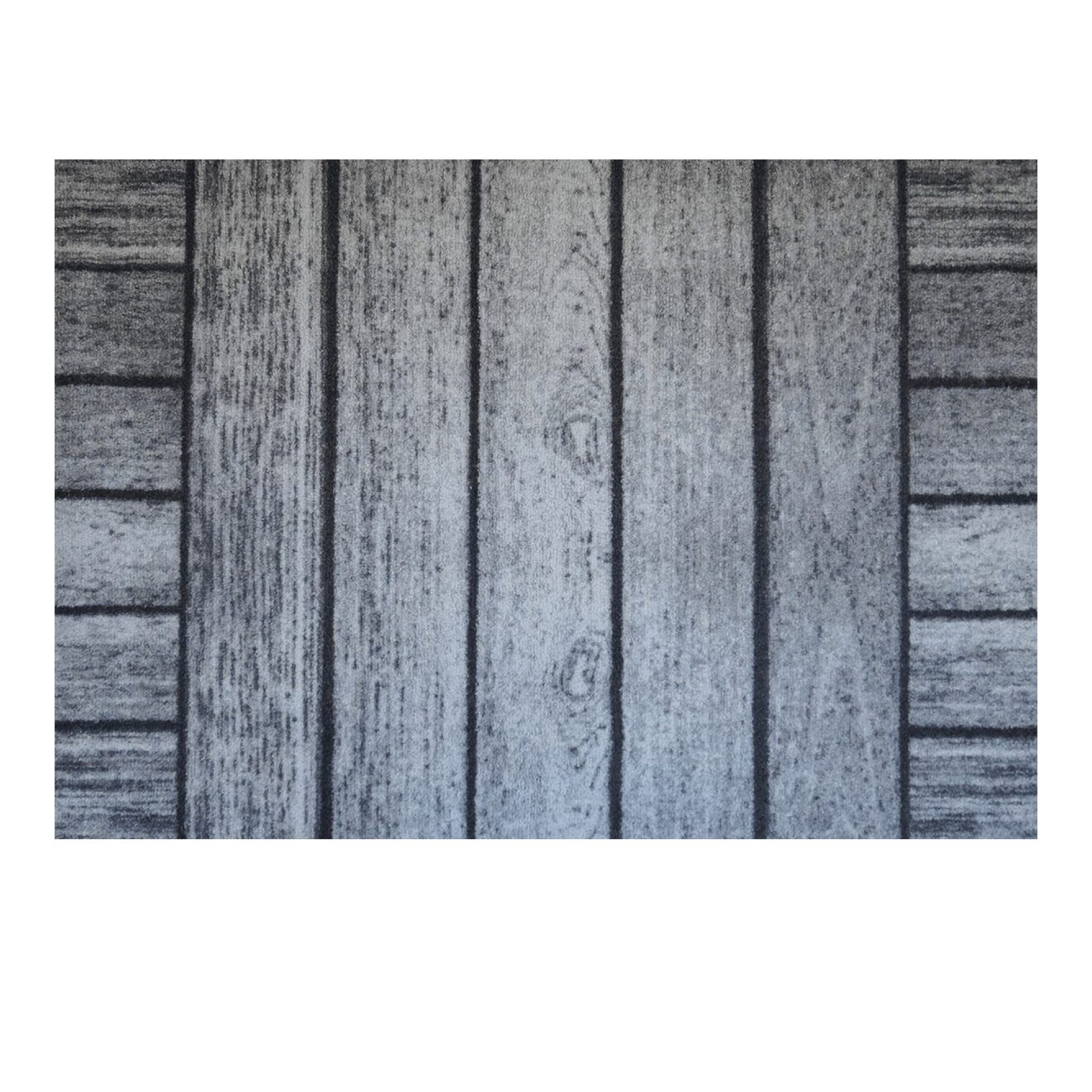akzente Fußmatte Feel Holzboden, Rechteckig, Höhe: 6 mm, 70x100 cm, Polyester, Latex, rutschfest, saugfähig, Schmutzfänger