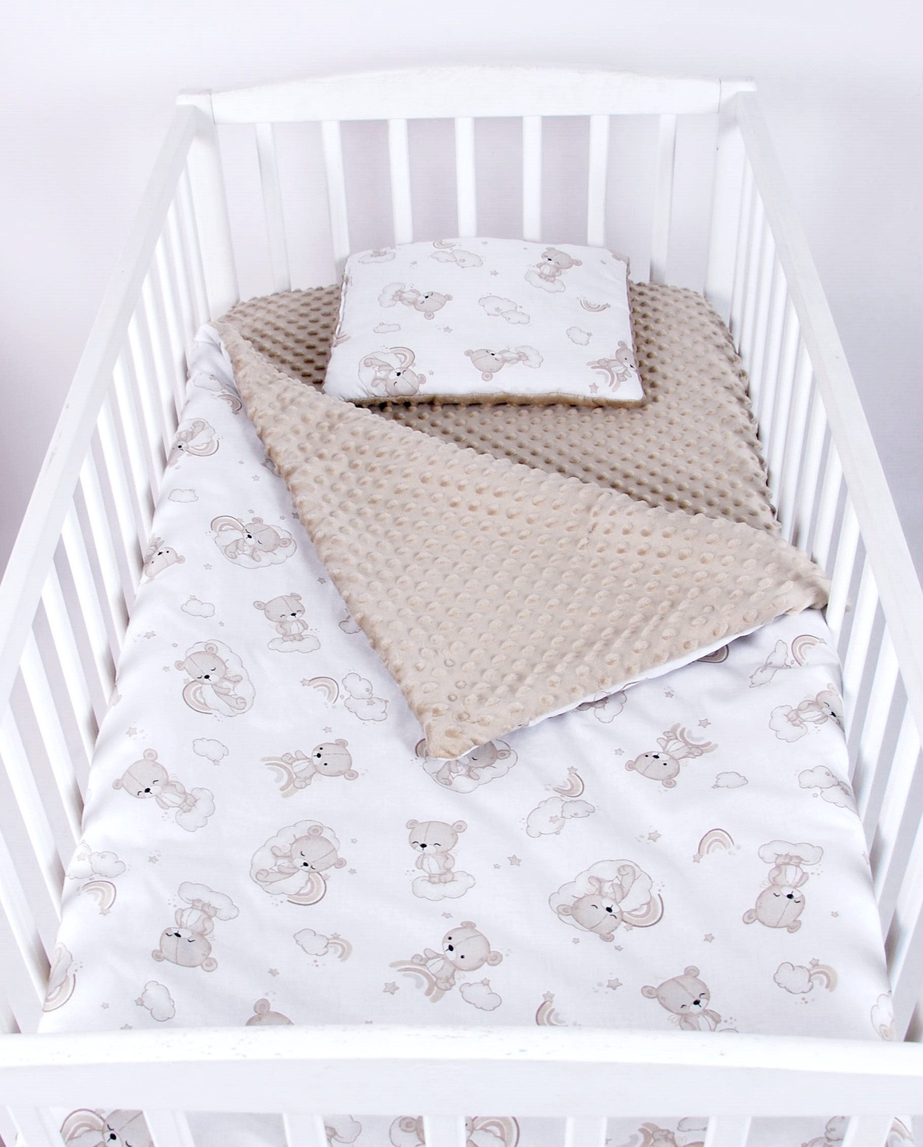 Babydecke BABYLUX Babydecke Krabbeldecke MINKY Kuscheldecke 75x100 cm+KISSEN