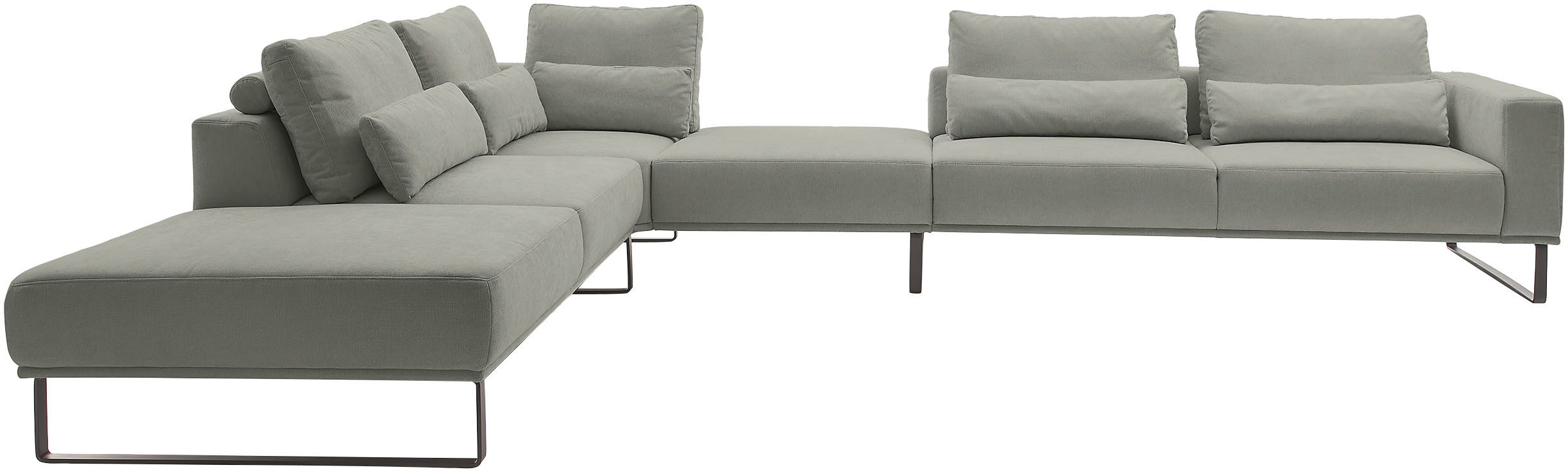 Musterring Ecksofa JustB! PM100 bequem, modern, elegant und viel Platz, bodenfrei, mit Zwischenhocker, wahlweise mit Funktion und Kissen, Maße 290 x 308