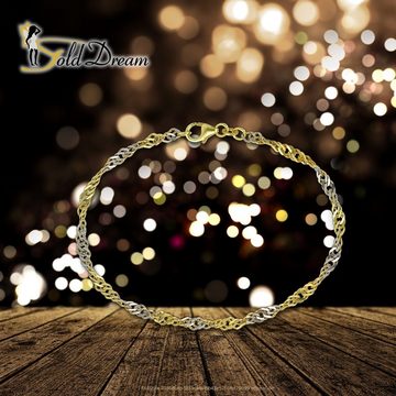 GoldDream Goldarmband GoldDream 18,5cm Armband 8 Karat gedreht (Armband), Damen Armband (8 Karat) ca. 18,5cm, 333 Gelbgold - 8 Karat, 333 Weißgo