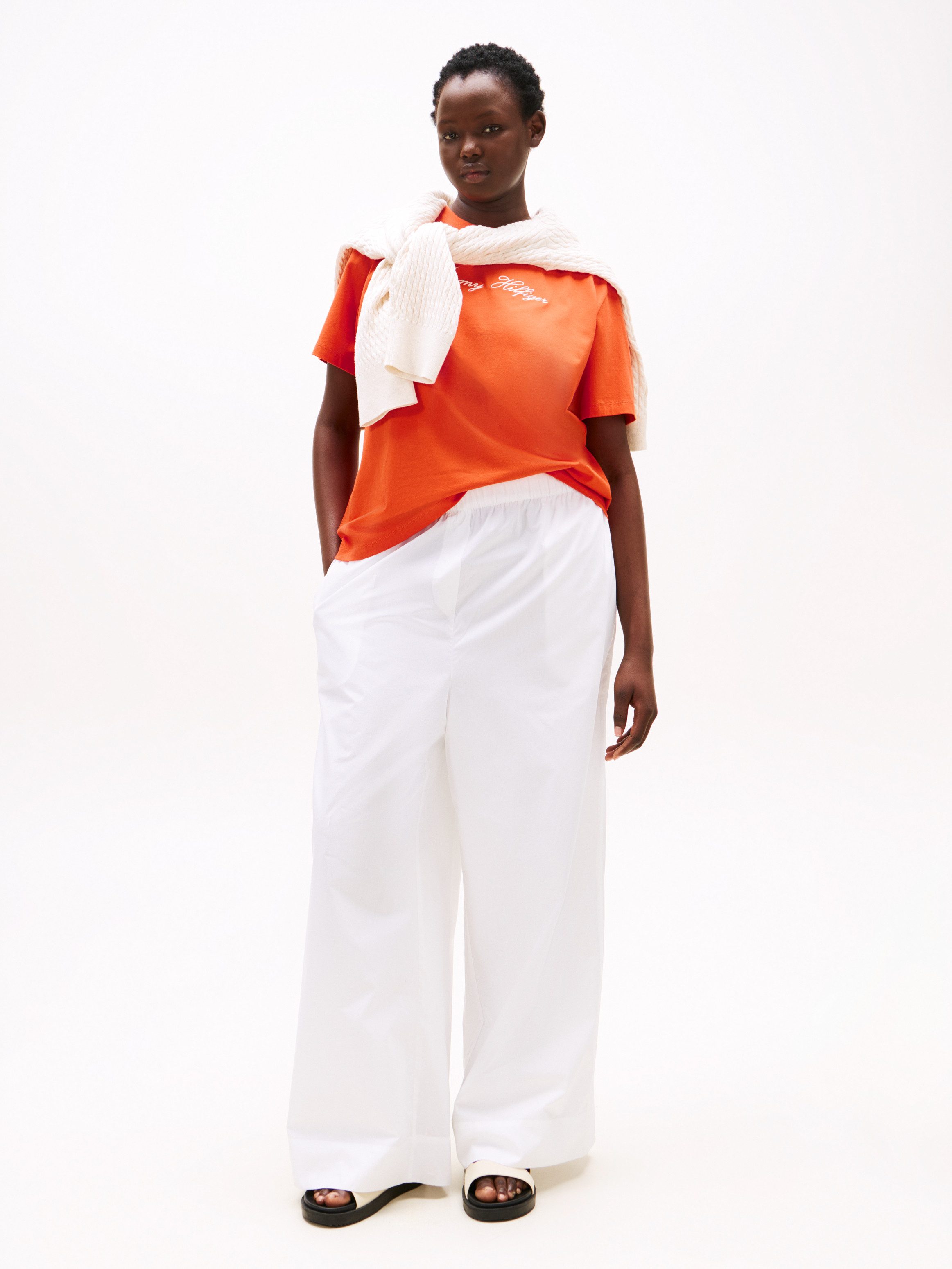 Tommy Hilfiger Curve T-Shirt CRV SCRIPT REG C-NK SS T-SHIRT günstig online kaufen