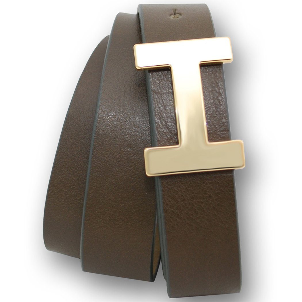 VITTOZZI Ledergürtel Gürtel, Buffalo 3cm, gold günstig online kaufen