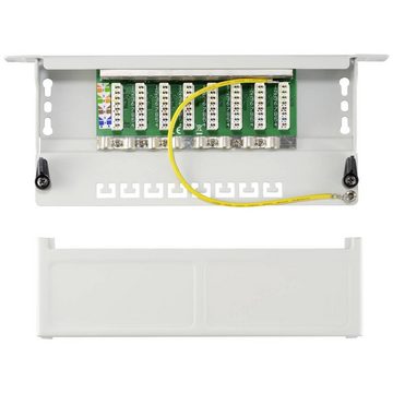Renkforce 8-Port Patch Panel CAT. 6A, 0.5 HE, 254 mm (10) Netzwerk-Patch-Panel