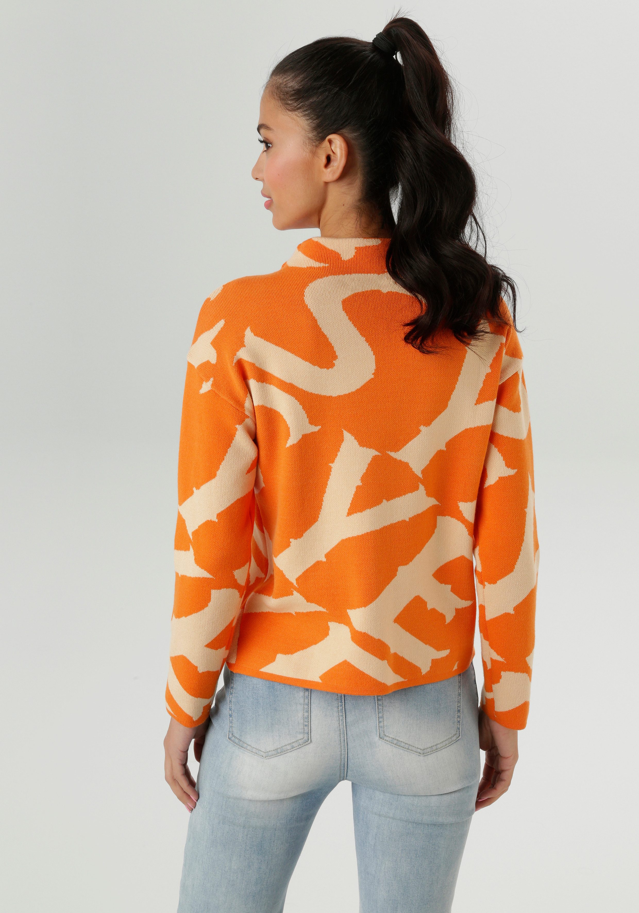 Aniston SELECTED Strickpullover mit elegantem Jacquard-Muster günstig online kaufen