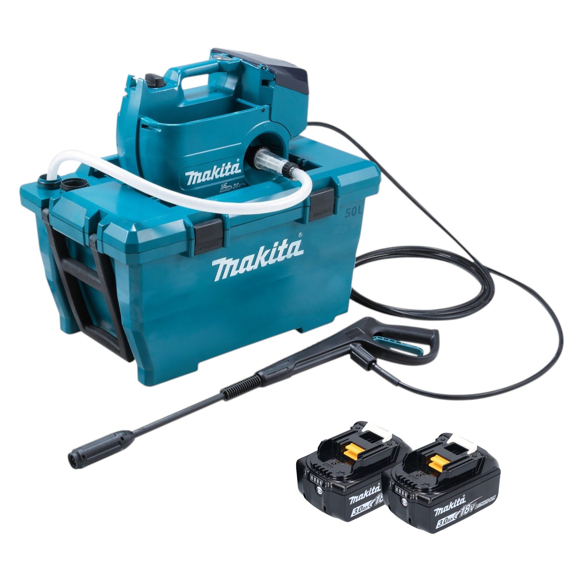 Makita Hochdruckreiniger DHW 080 F2K Akku Hochdruckreiniger 36 V (2x 18 V) 80 bar 380 l/h