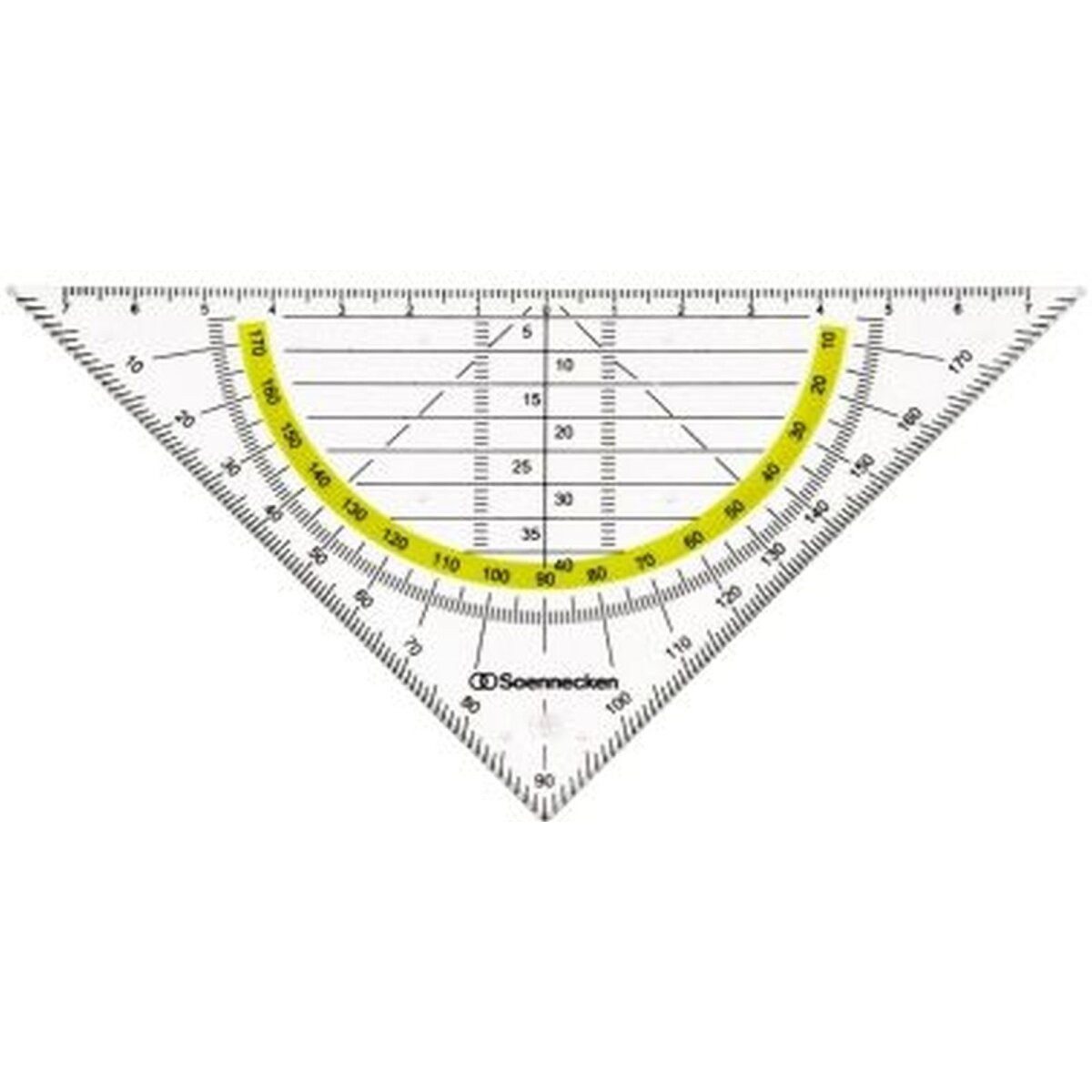 Geodreieck Geometrie-Dreieck 160mm transparent