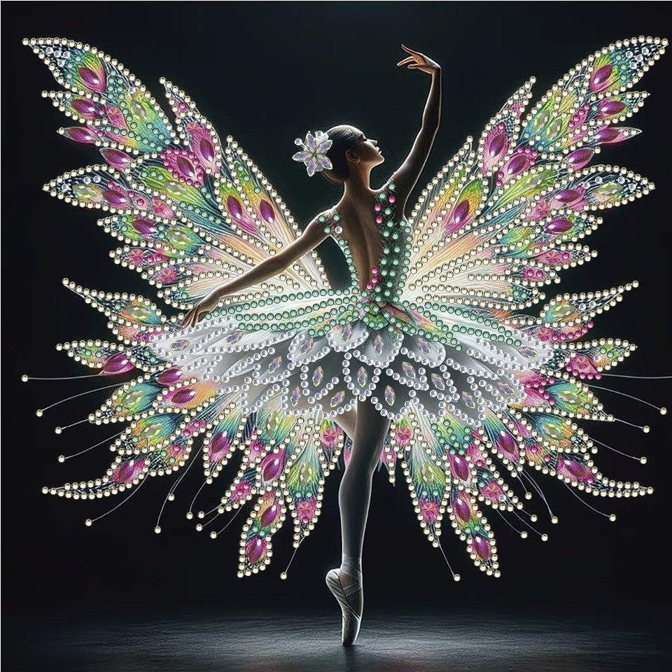 Venicce Love Kreativset Diamond Painting Bilder, 5D Diamant Painting Malerei Set - Ballerina, (1-tlg)