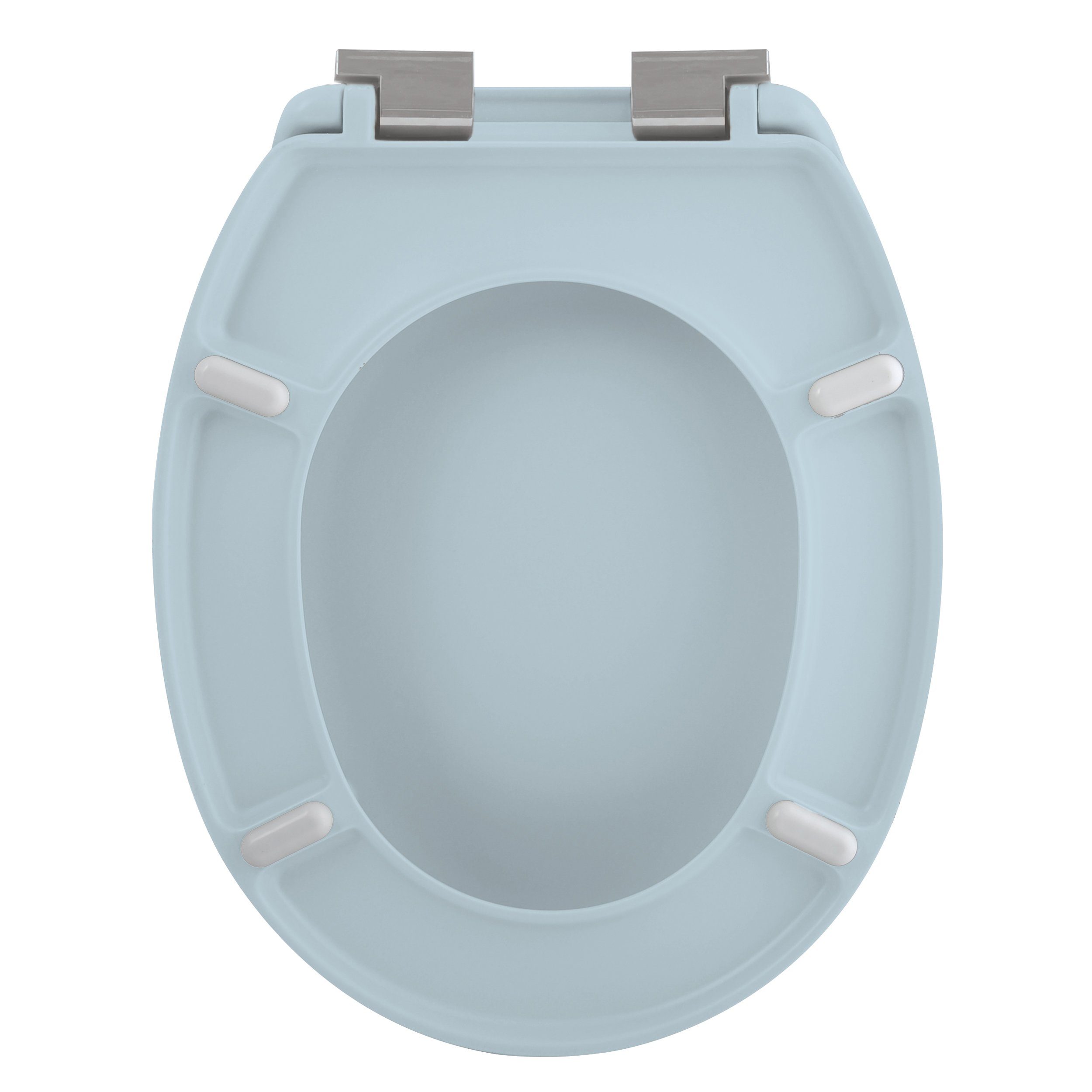 spirella WC-Sitz NEELA, Premium Stabilität, Soft blau hohe ice Optik, Close in Kunststoff, angesagter langlebig, leichtem oval, Duroplast Toilettendeckel matt Absenkautomatik, bruchsicher, aus neue Trendfarben