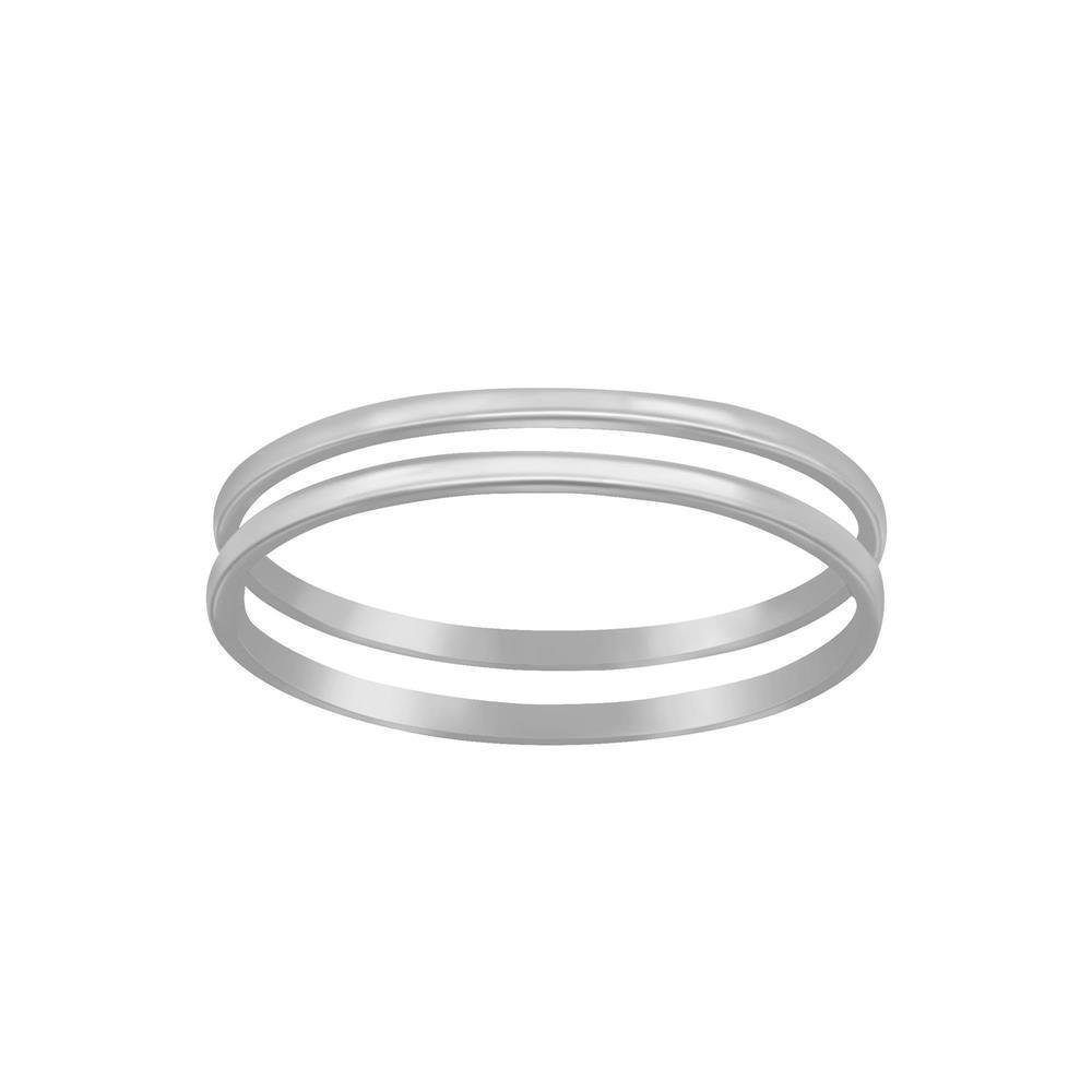 BUNGSA Fingerring Ring mit doppelter Ringschiene aus 925 Silber Damen (Ring, 1-tlg), Frauen Mädchen