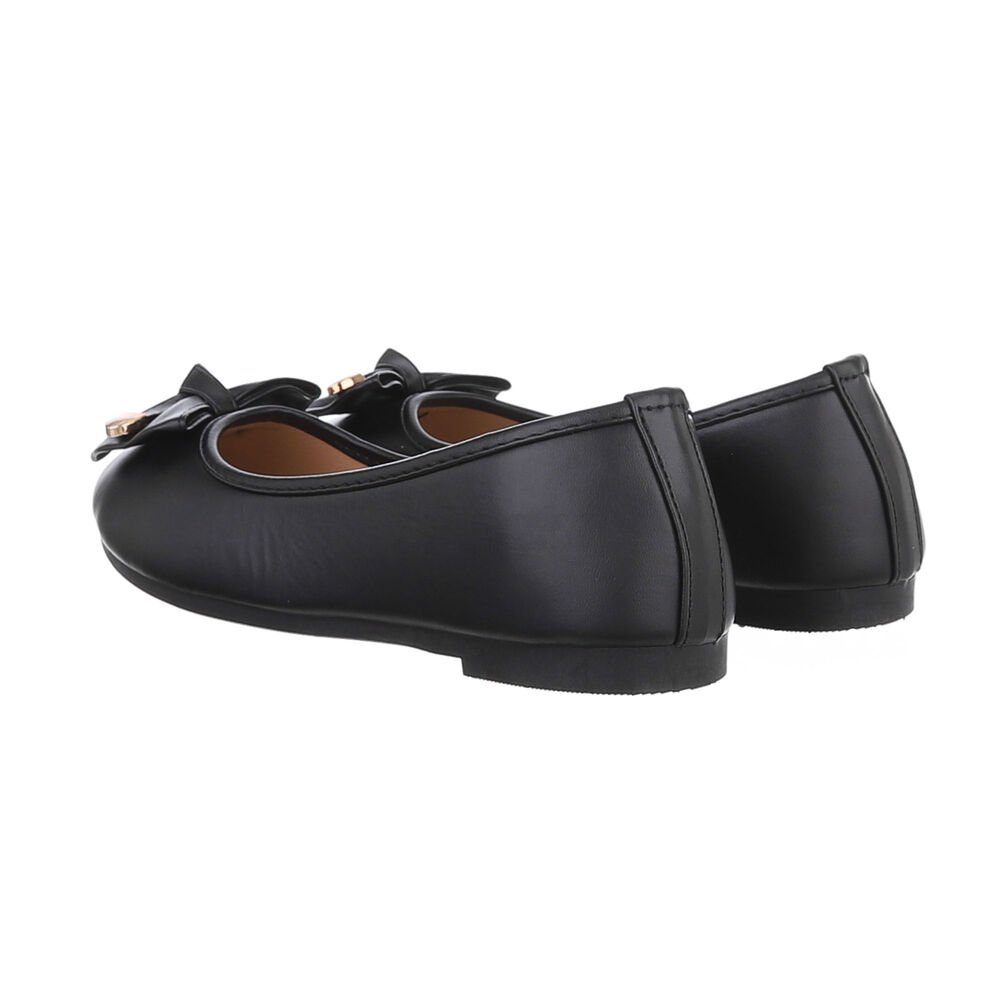 Ital-Design Damen Freizeit Ballerina (85894184) Blockabsatz Klassische Ballerinas in Schwarz