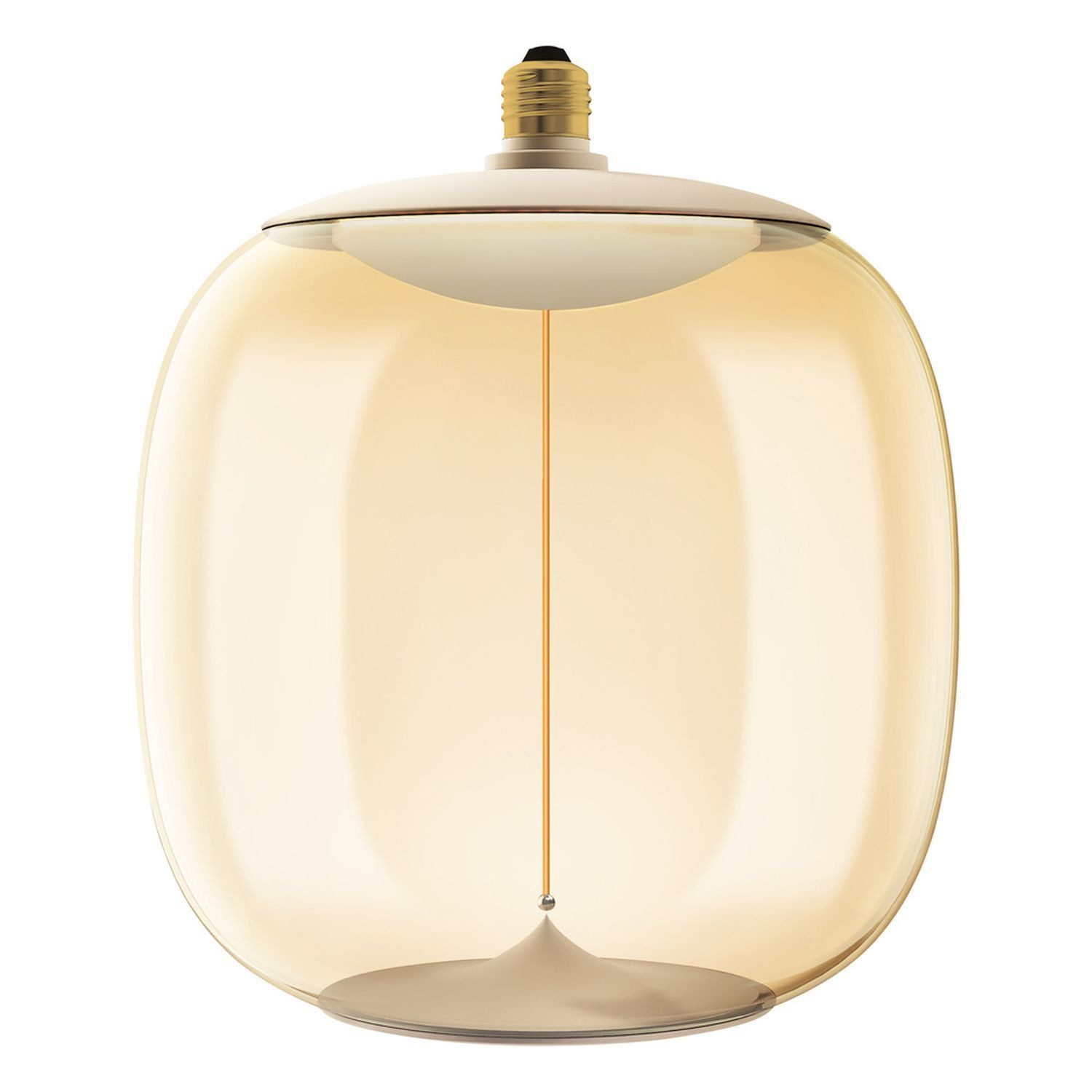 Licht-Erlebnisse LED-Leuchtmittel LAMP, E27, Warmweiß, XXL Lampe Ø 25 cm E27 1800 K 550 lm Bernstein ultra-warmweiß dimmbar