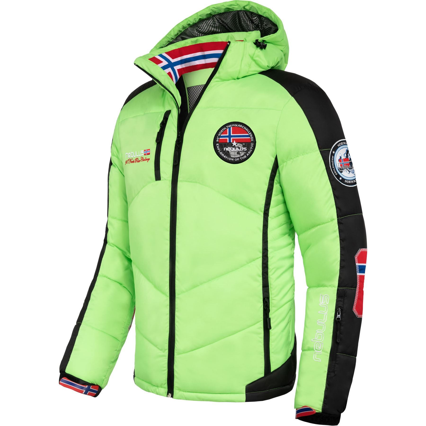 Nebulus Skijacke FORCE, P4966 - Herren, schwarz-lime, L