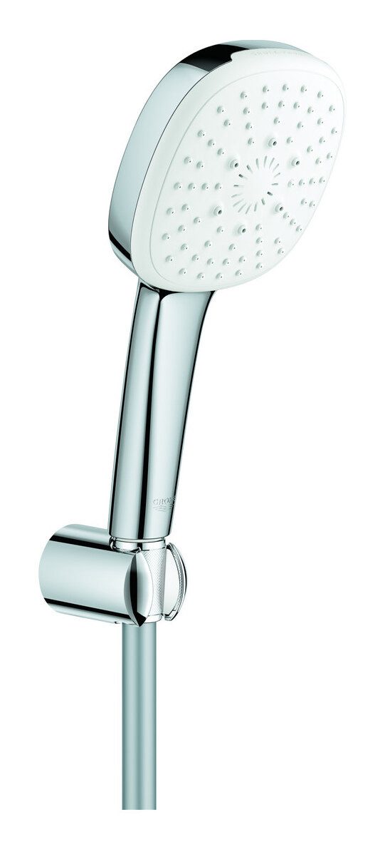 Grohe Handbrause, Tempesta Cube 110 Wandhalterset mit 3 Strahlarten - Chrom