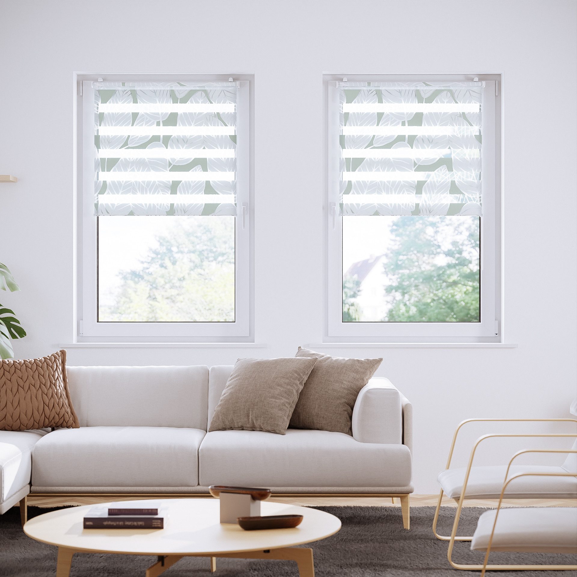 Doppelrollo Duo Rollo, Roomy, Klemmbar, Anschraubbar, Klemmbar, Anschraubbar