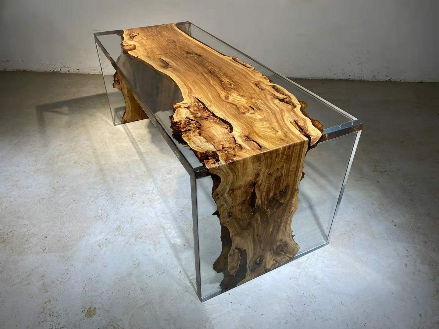 JVmoebel Couchtisch, RiverTable Echtes Holz Massiv Epoxidharz Tische Neu