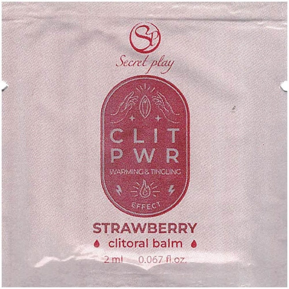 SECRET PLAY Stimulationsgel CLIT PWR Strawberry (Erdbeere), Probiergröße mit 2ml, 1-tlg., vibrierender Klitoris-Balsam für ein unvergessliches Orgasmus-Erlebnis