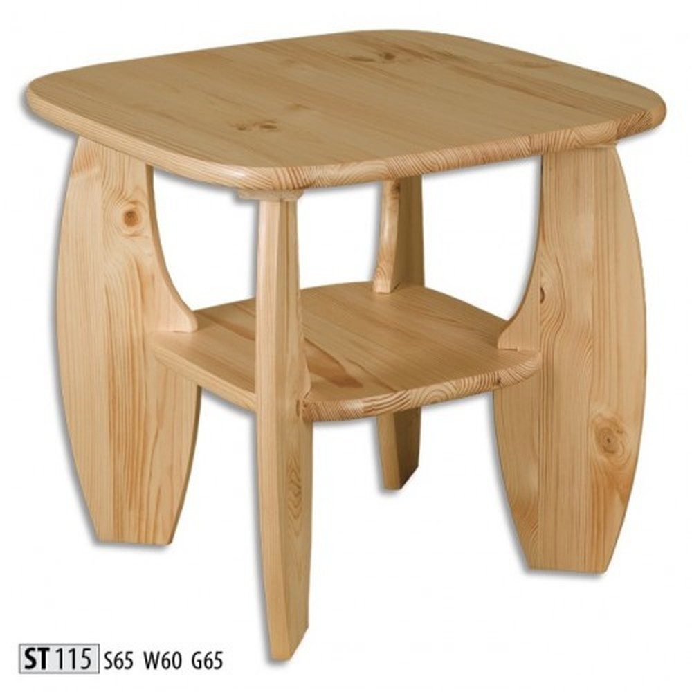 JVmoebel Couchtisch Echtholz Beistelltisch in modernem Design mit quadratischer Form (Packung), Made in Europa