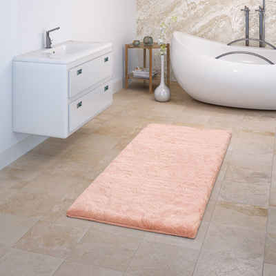 Badematte Badezimmerteppich Duschvorleger Badvorleger Fußmatte Weich TT Home, Höhe 22 mm, 100% Polyester, rechteckig