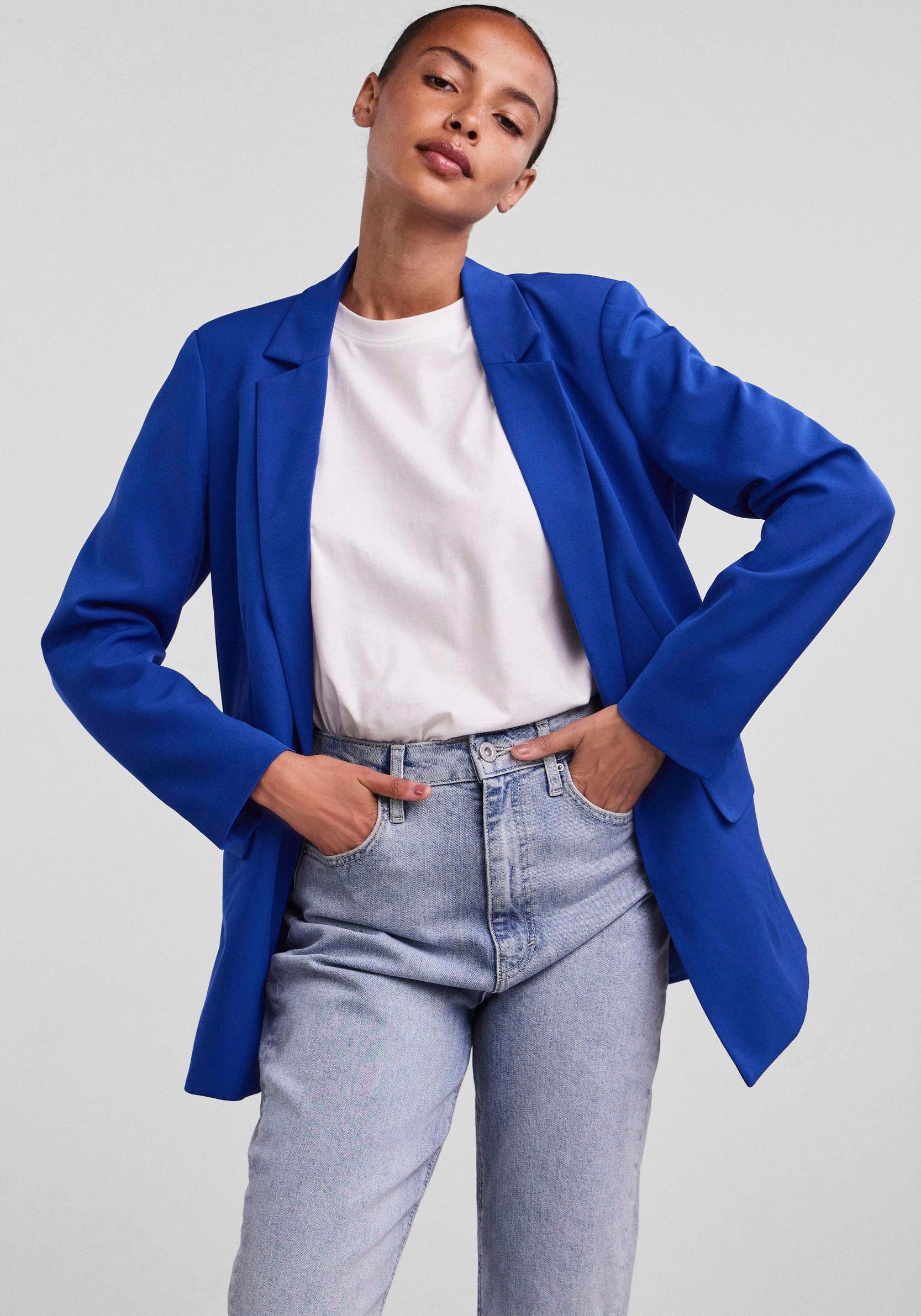 Blazer Long Femme PIECES - Marque Danoise, Coupe Longue, Style Casual Chic
