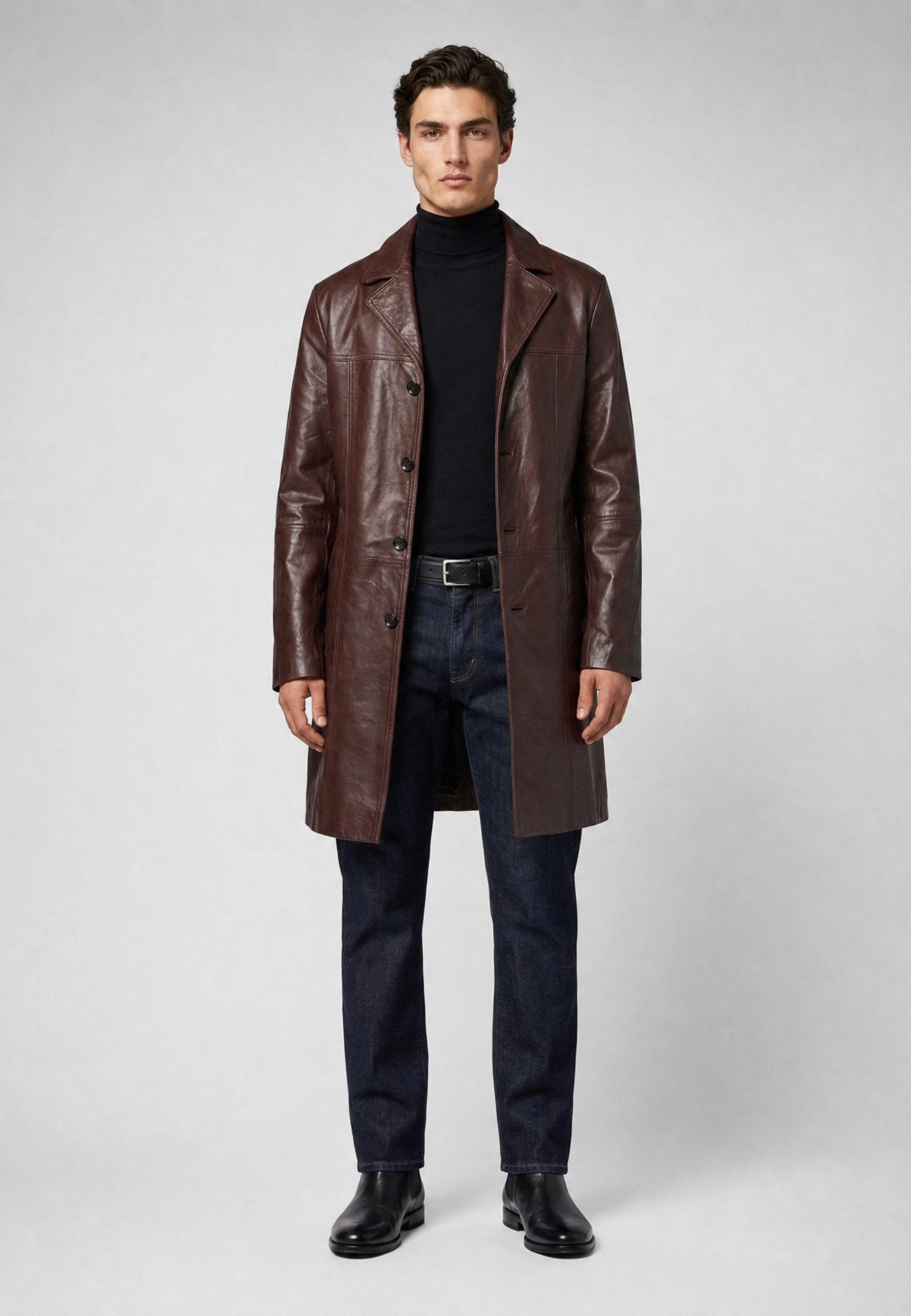 Ledermantel Safari