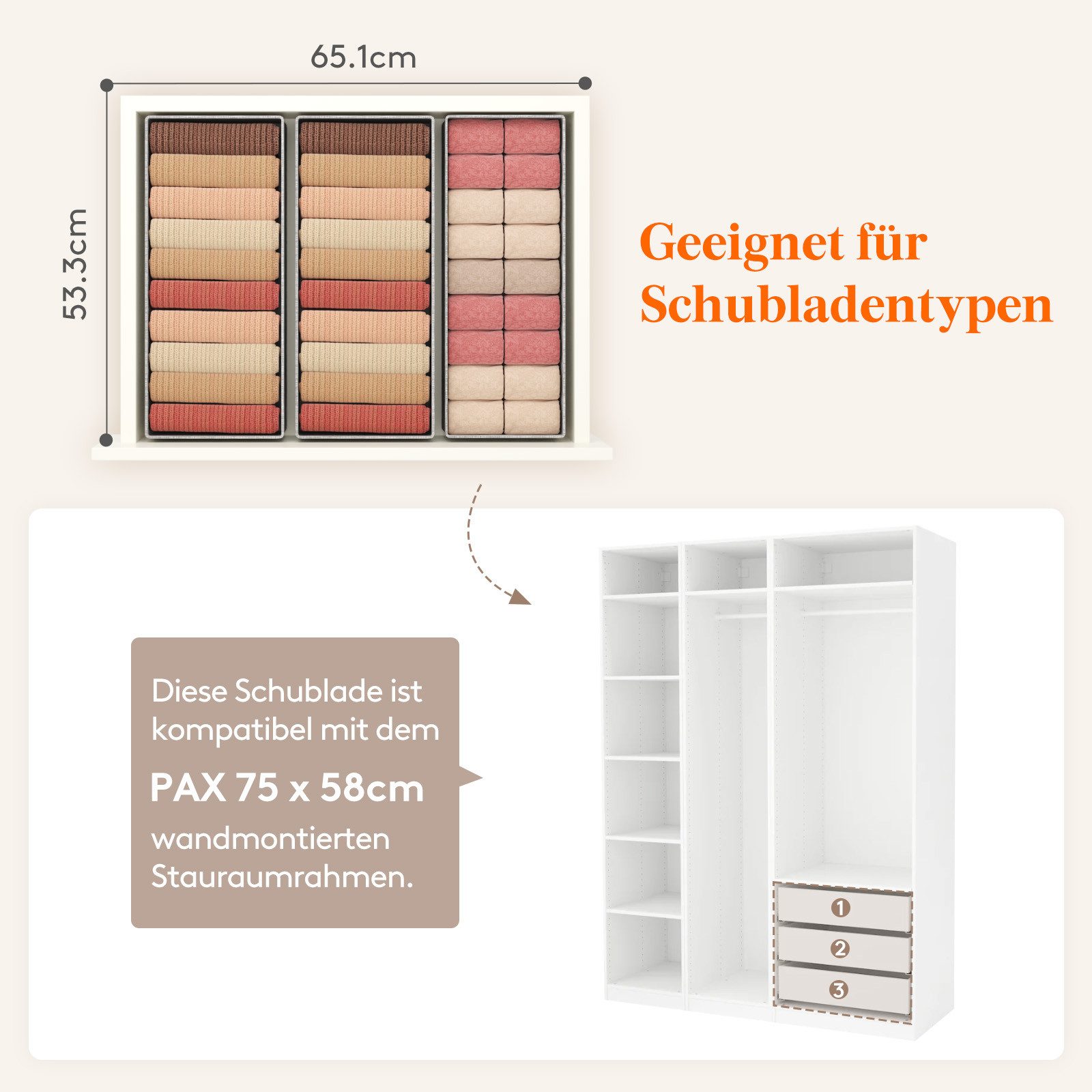 Lifewit Aufbewahrungsdose Schubladen Organizer, Kleiderschrank Organizer, S günstig online kaufen