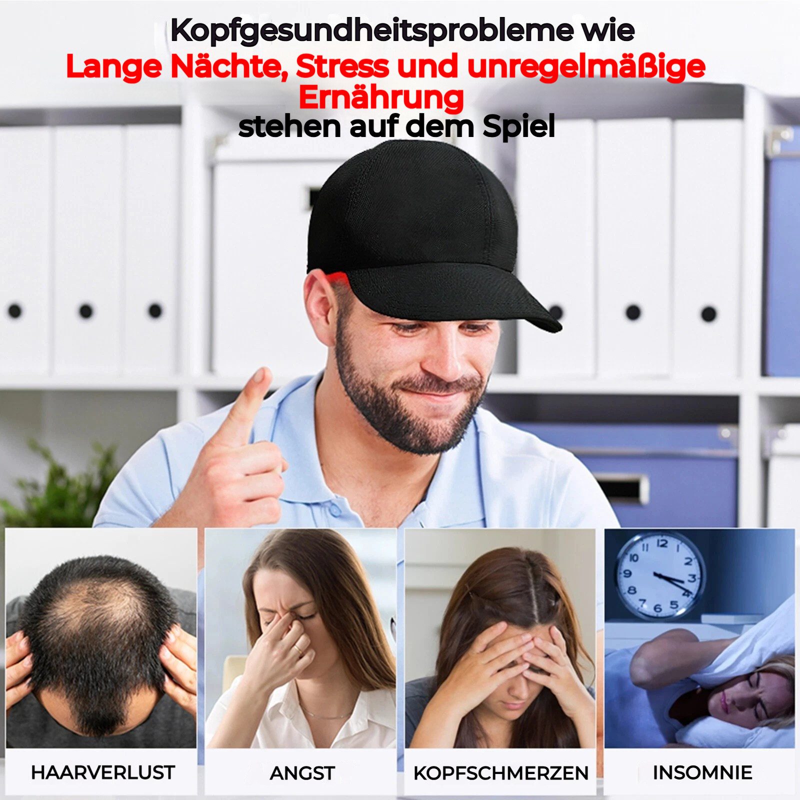 QUBEBU Infrarotstrahler LED-Haarpflegehaube mit Infrarot, 180 LEDs, Stimuli günstig online kaufen
