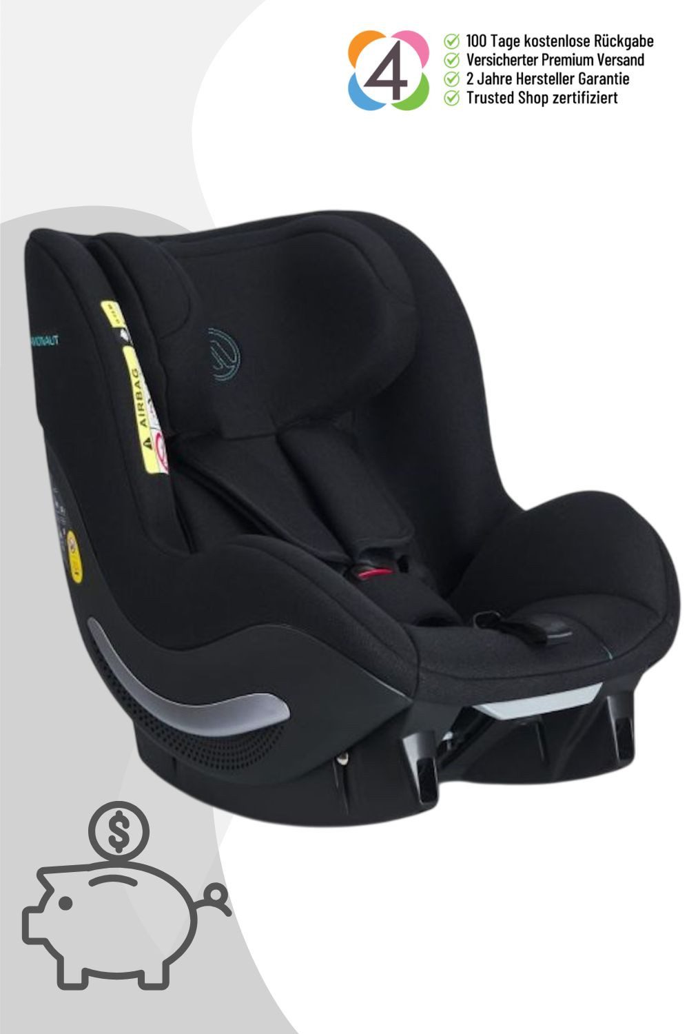Avionaut Autokindersitz Aerofix Smart - Reboard Kindersitz (0-18 kg)