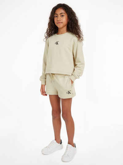 Calvin Klein Jeans Shirt & Shorts CK LOGO SWEATSHIRT SHORTS SET Kinder bis 16 Jahre