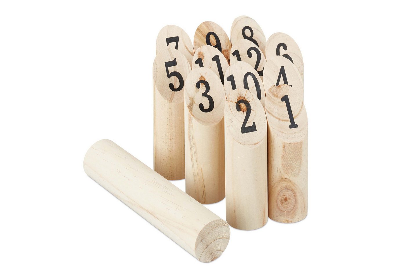 relaxdays Spiel Kubb Wikingerspiel mit Tasche, Kubb Wikingerspiel mit Tasche
