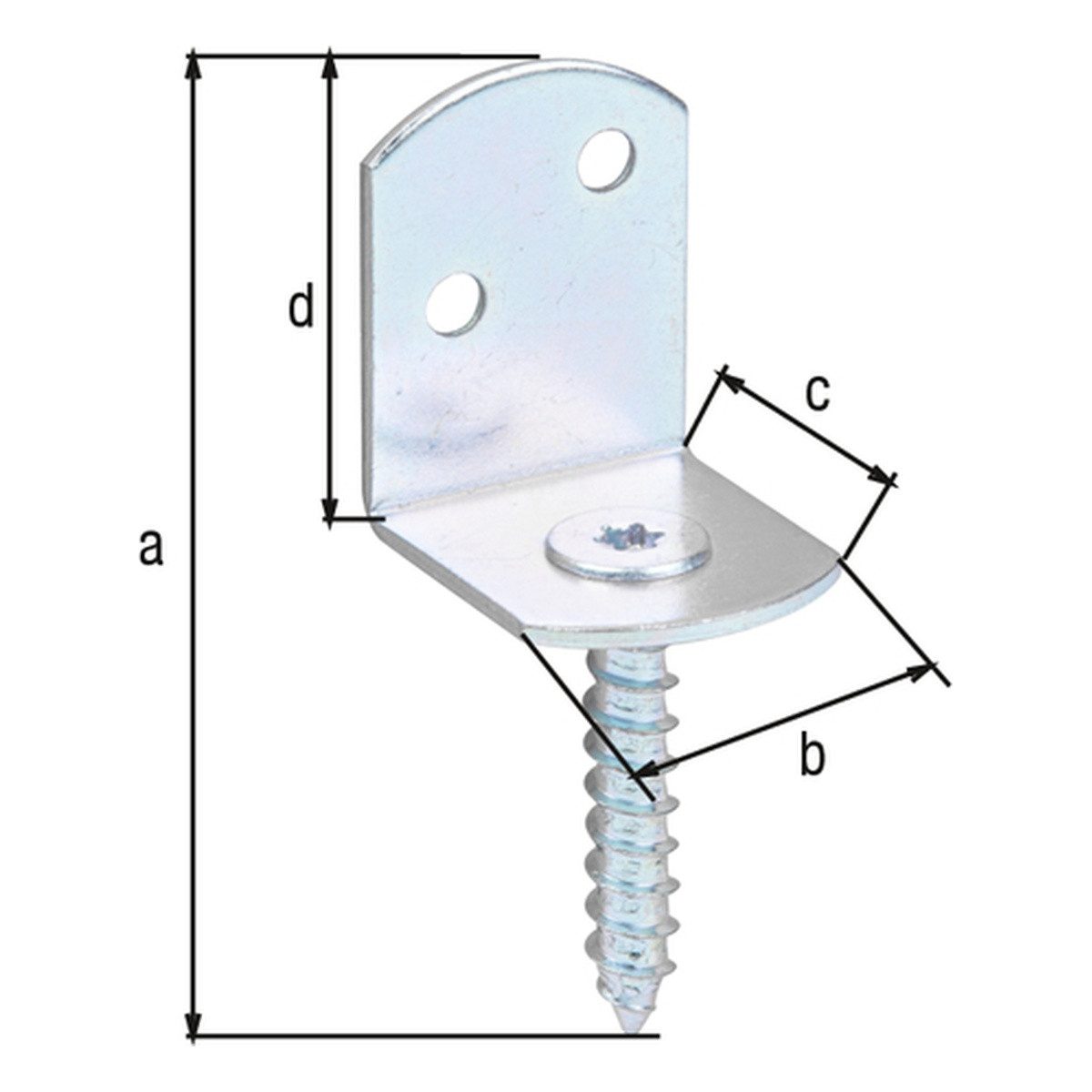 Alberts Geflechtzaun Alberts Flechtzaunhalter, L-Form, verzinkt 83x32