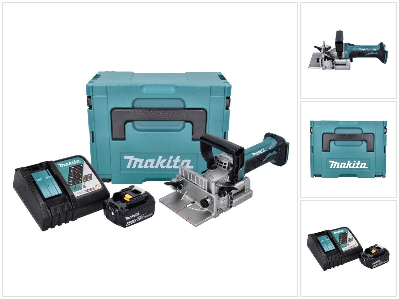 Makita Nutfräse DPJ 180 RM1J Akku Nutfräse 18 V 100 mm + 1x Akku 4,0 Ah + Ladegerät +