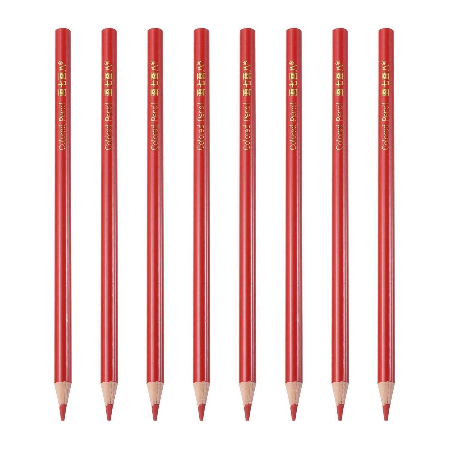 LuxusKollektion Buntstift Buntstifte 8er Set Ölbasis Rot